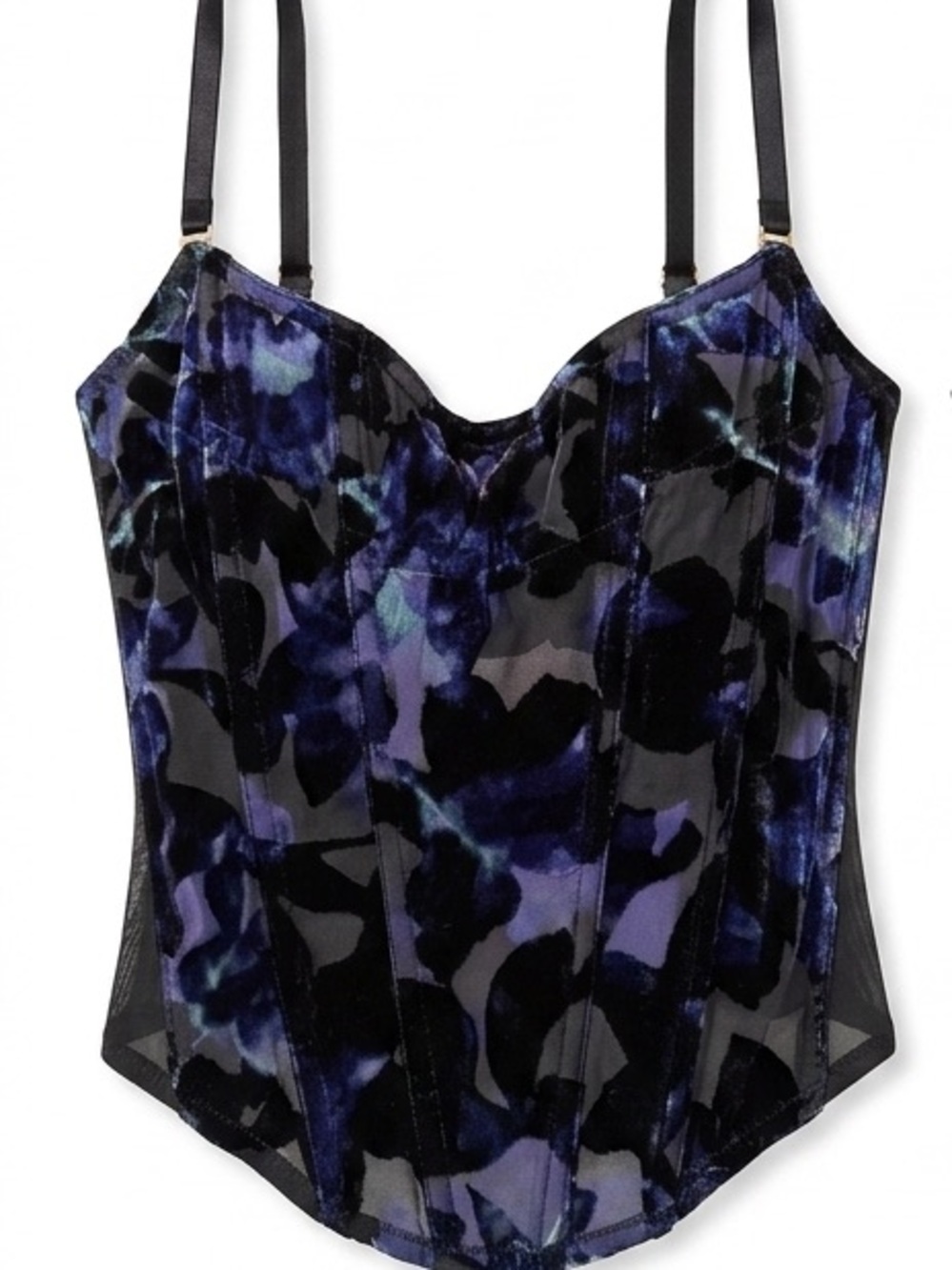 VS Size Small Floral Velvet Corset